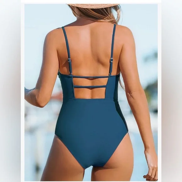 COPY - NWT large one piece dark teal swimsuit - Picture 2 of 7